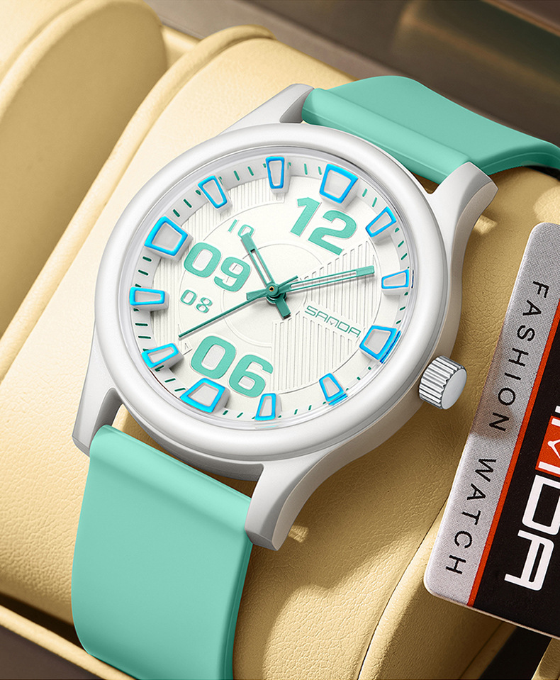 Sanda 3252 Waterproof Silicone Strap Quartz Watch For Teenagers Boys and Girls