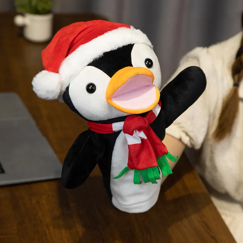 Cartoon Santa Claus Plush Hand Puppet - Interactive Ventriloquism Toy for Kids Christmas Gift – image 9