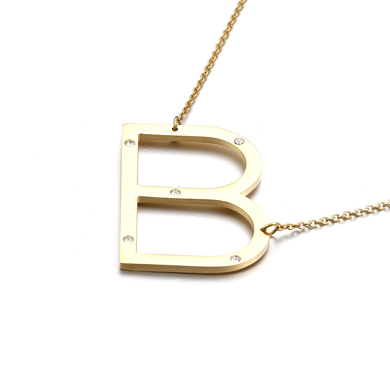 Gold-Tone Letter Necklace, picture 2 of 12