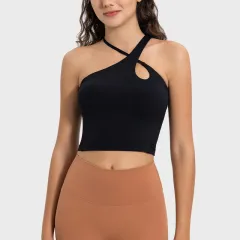 Women's Cross Training Sports Neck Hanging Beauty Back - Black - View 1