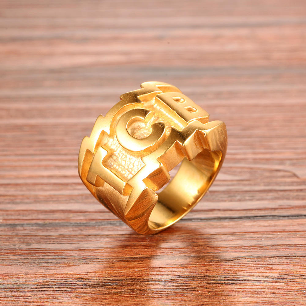 Mens Ring Titanium TCB Stainless Steel