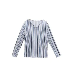 American Round Neck Long Sleeve Women's T-shirt Sweet And Spicy Women's Clothing - Striped Style-L - View 1