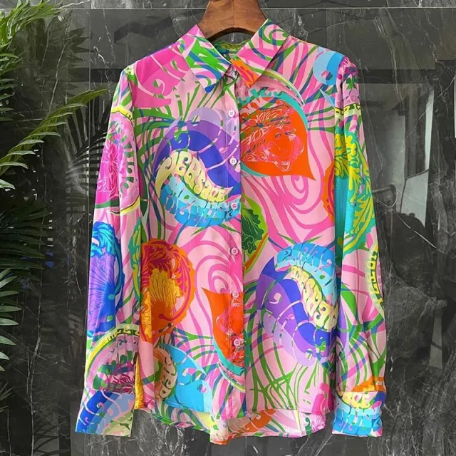 European Goods Color Silk Top Color - Shop at LoveMi