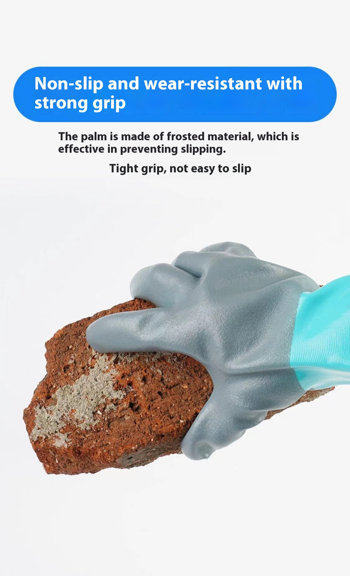 Women's Wanghai Waterproof Lengthened Nitrile Wear-resistant Oil-resistant Puncture-proof Gloves - Image 5