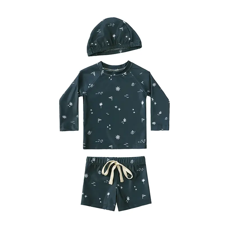 Summer Kids Long-Sleeve Two-Piece Instagram-Style Swimsuit