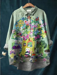 3D Printed Long Sleeve Shirt Animal Print Hawaiian Pullover - 158Style-5Xl - View 1