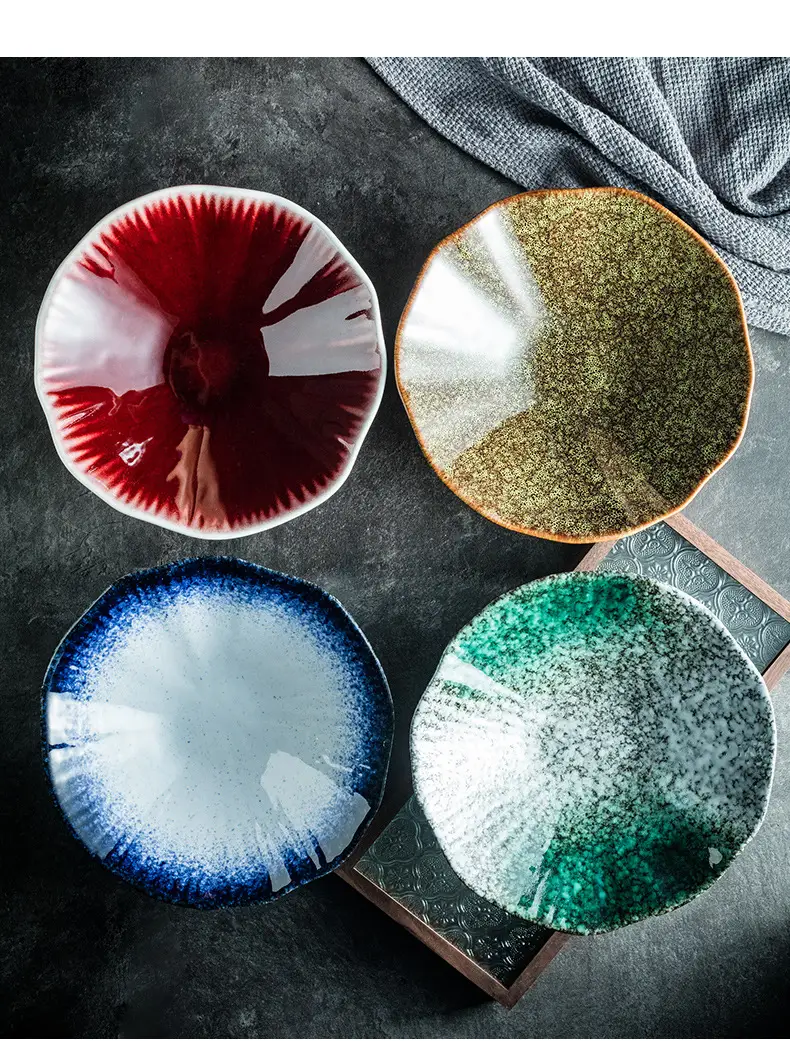 Creative Ceramic Bowl Lotus Leaf Modeling Noodle Risotto Bowl