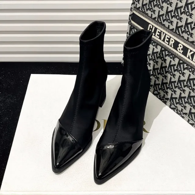 Womens Plus Size Pointed Toe Ankle Boots Black - Shop at LoveMi