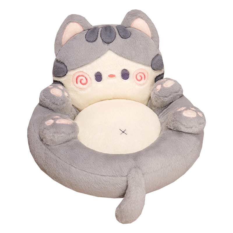 New Cartoon Cute Tummy Cat Cushion Floor Sofa Office Soft Futon Thickening Floor Mat - Image 2