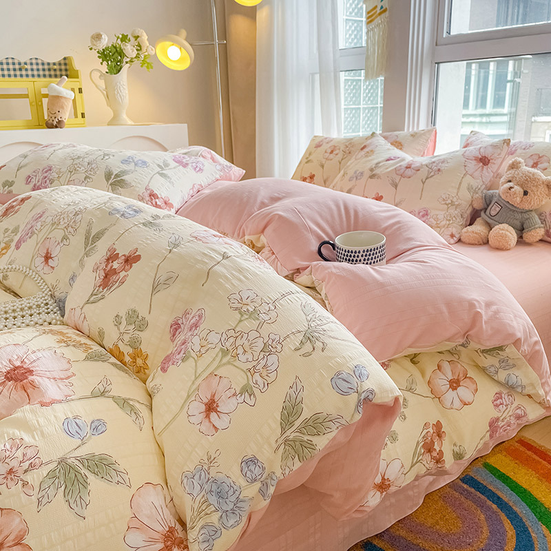 Aerobic Jacquard Cloud Yarn Cotton Four-piece Set Soft Skin-friendly - Image 12