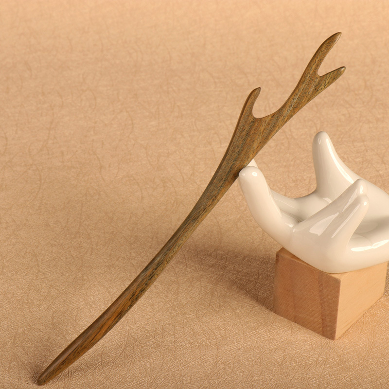 Green Sandalwood Hairpin Hairpin Antiquity Hair Clasp 16