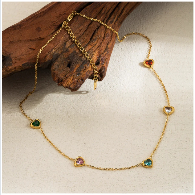 Three Love Tassel Alloy Long Pendant Women's Necklace