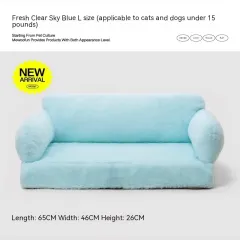 Four Seasons Universal Winter Soft Cat Nest Warm Kennel Removable And Washable Pet Sofa - Blue - View 1