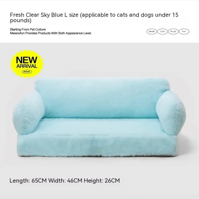 Four Seasons Universal Winter Soft Cat Nest Warm Kennel Removable And Washable Pet Sofa Blue - Shop at LoveMi