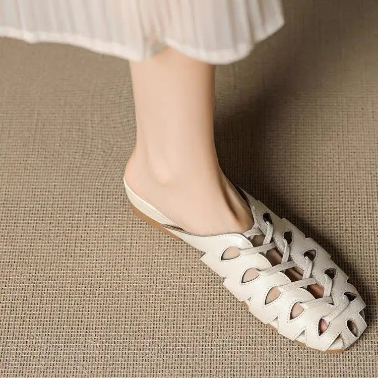 Women's Comfortable Closed-Toe Low-Heel All-Purpose Outdoor Slippers