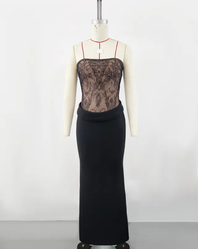 European And American Sexy Tube Top Tight Bandage Hip Skirt French Style Black - Shop at LoveMi