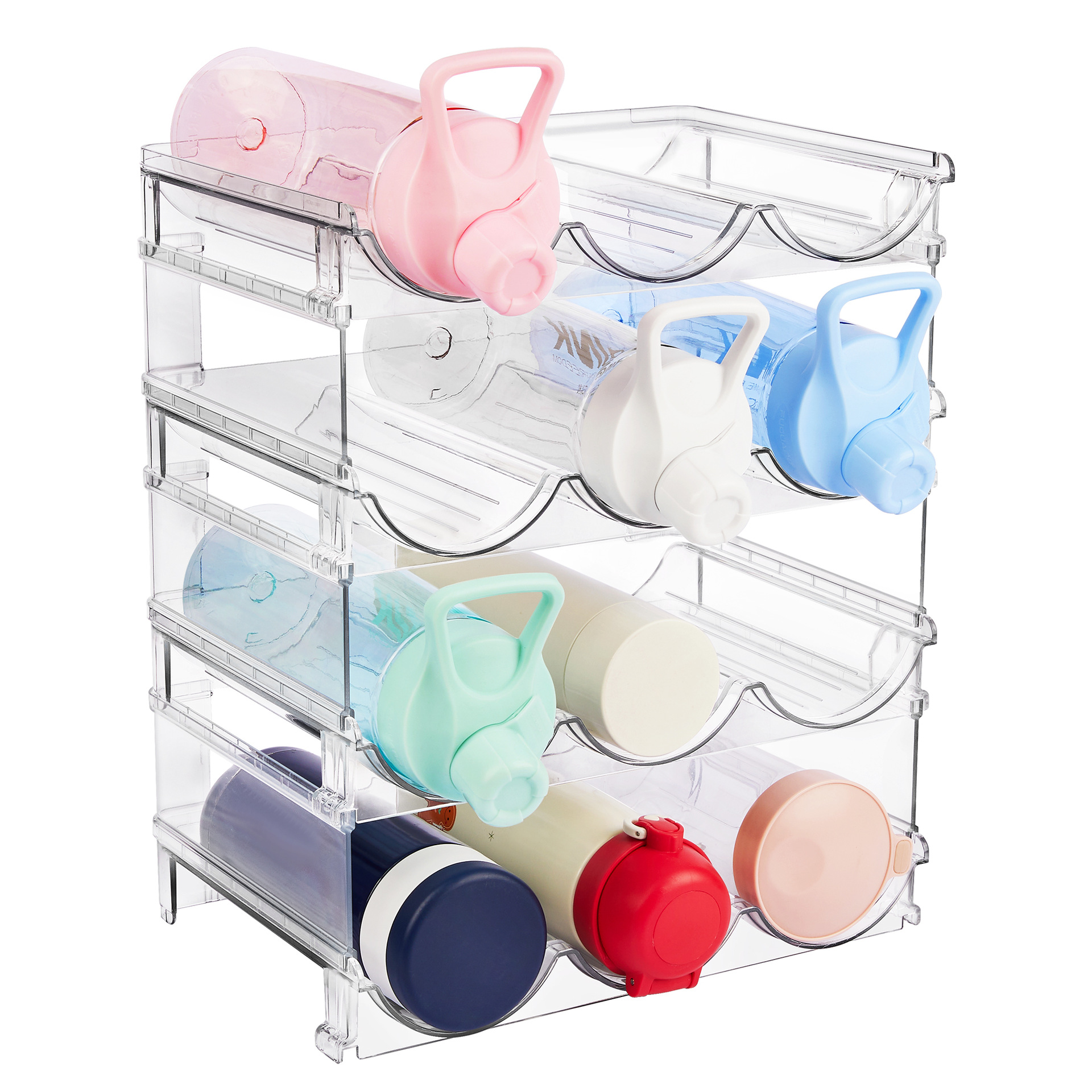 Title 9, Transparent Removable Water Bottle Storage Rack