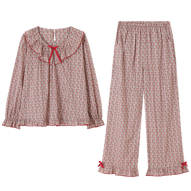 Pajamas Women's Pure Cotton Long Sleeve Plus Size Autumn And Winter Thin