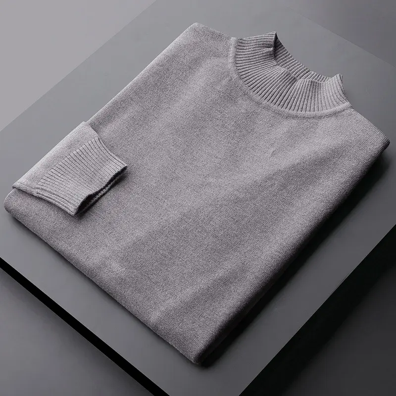 Long Sleeve Sweater Men's Autumn And Winter Thermal Head Cover Half Turtleneck