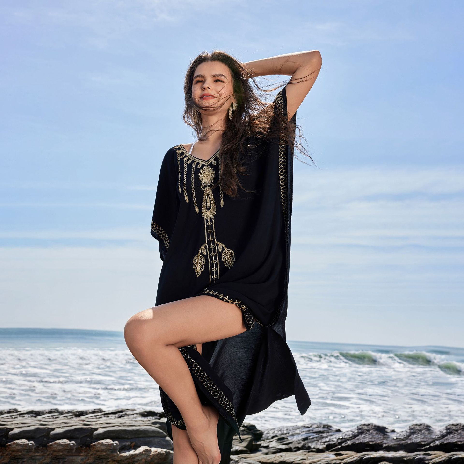 European And American New Style Casual Vacation Dress For Women Black - Shop at LoveMi