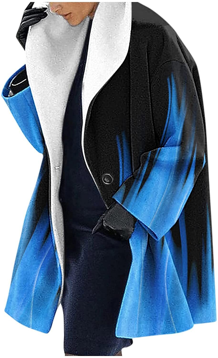 Mid-length Fall And Winter Lapels Loose Casual Hooded Coat - Image 7