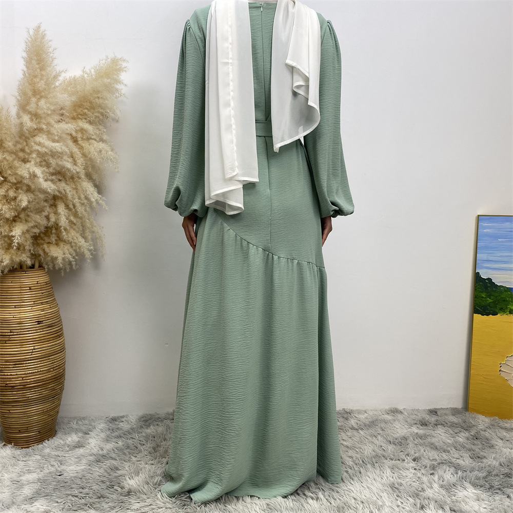 Puff-Sleeve Long Dress, picture 7 of 9
