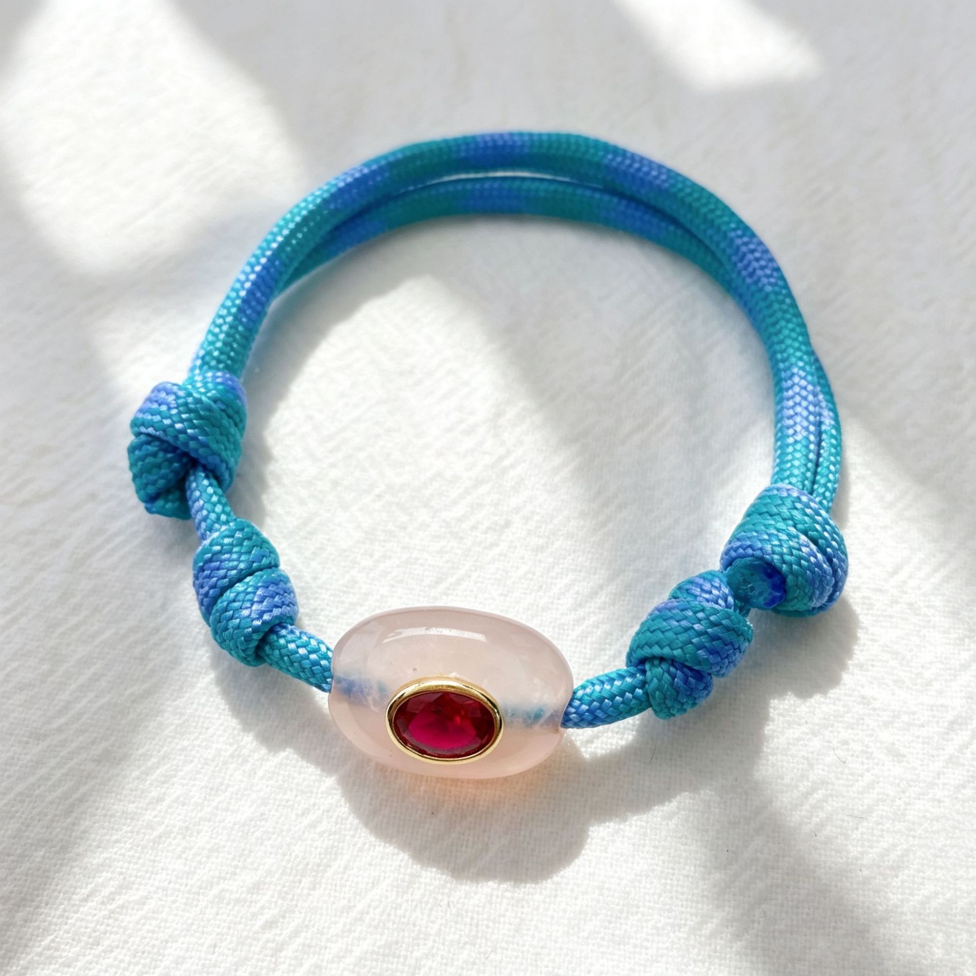 Natural Stone Evil Eye Braided Bracelet, picture 6 of 8