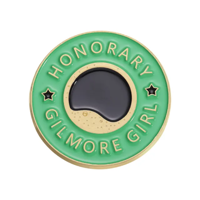 Round Geometric Green English Metal Brooch Qhxz123 - Shop at LoveMi