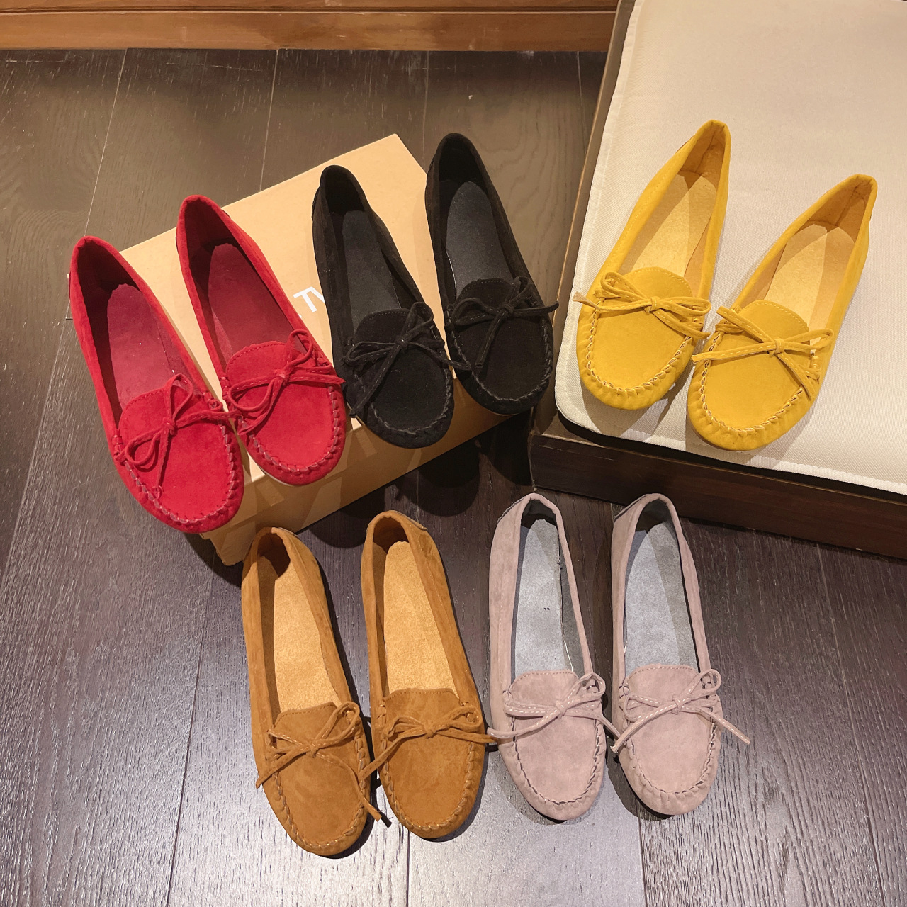 Slip-on Casual Round-toe Flat Shallow-shoe