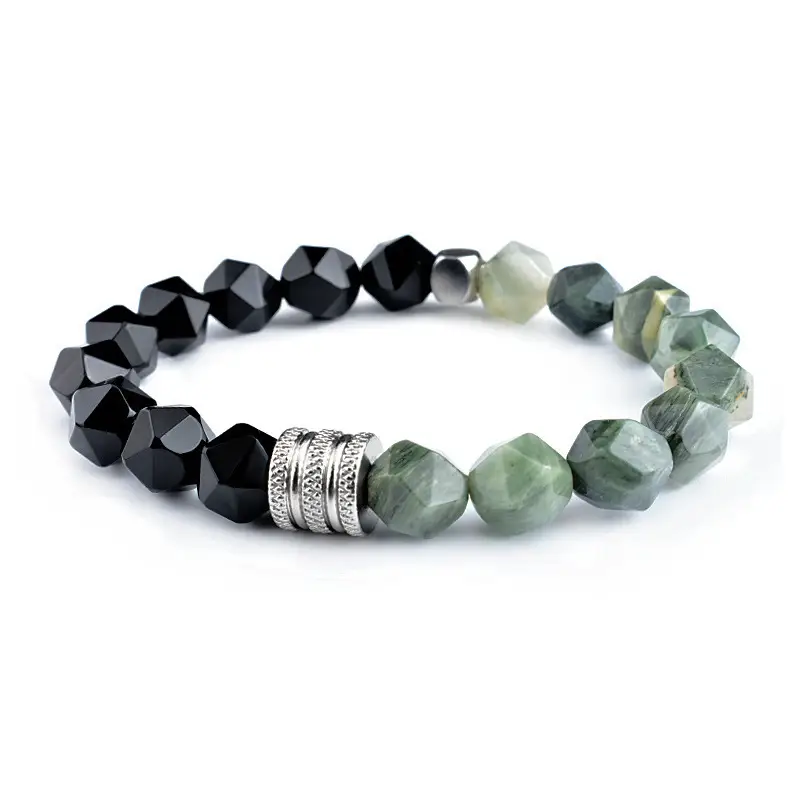Stainless Steel Lucky Men's Beaded Bracelet