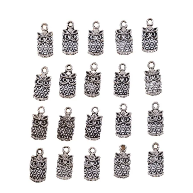 DIY Ornament Accessories Retro Alloy Owl Pendant Antique Silver - Shop at LoveMi