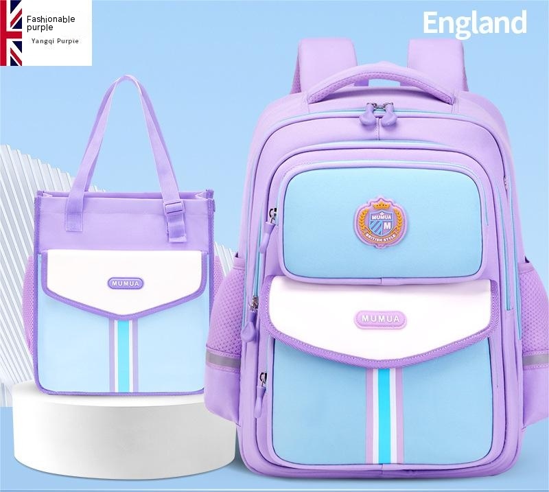 Primary School Student Waterproof Spine Protection Waist Support Large Capacity Backpack Oxford Cloth For Boys And Girls - Image 7