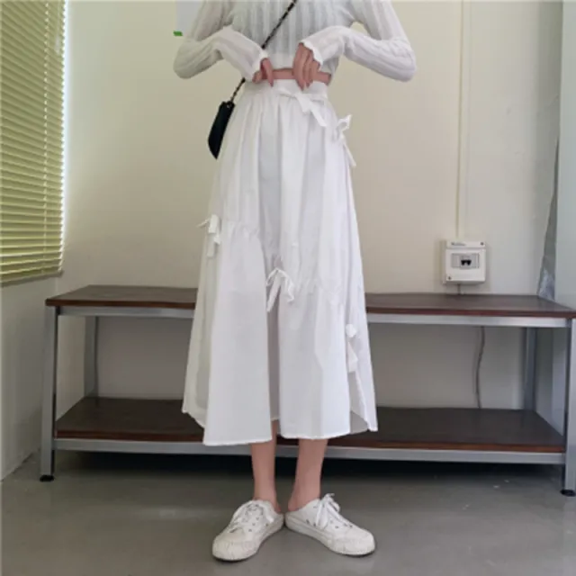 Women's Korean style Sweet Elegance Loose Black A Line Dress White - Shop at LoveMi