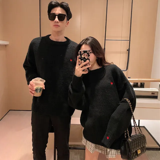 Couple Trend Lazy Design Sweater Black - Shop at LoveMi