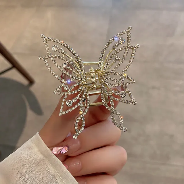 Butterfly Female Elegant Graceful Barrettes Rhinestone Style - Shop at LoveMi