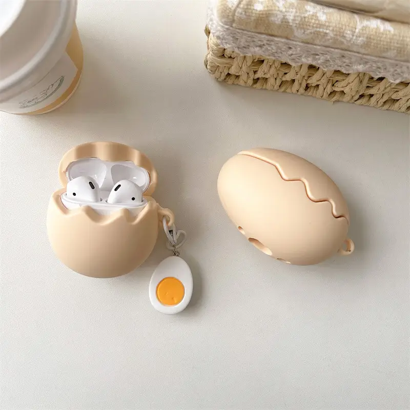 Creative 3D Egg-Shaped Wireless Bluetooth Earphone Silicone Case