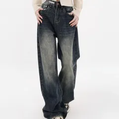 Autumn Retro Design Women's High Waist Jeans - Vintage - View 1