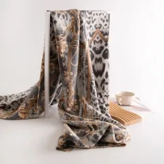 Leopard Print Artificial Cashmere Scarf Women's Warm Scarf Winter - Mirror Leopard Print - View 1