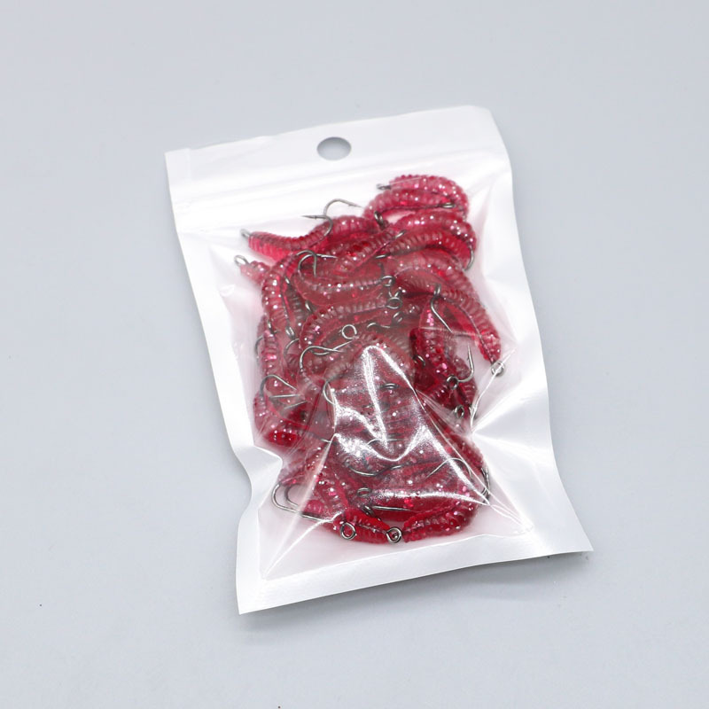 Bionic Maggots With Hook Soft Bait Lure Suit