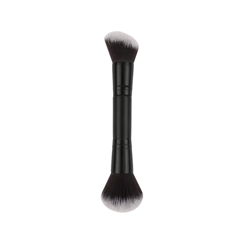 Double-headed Portable And Versatile Makeup Blush Loose Powder Shading Beauty Tools - Black