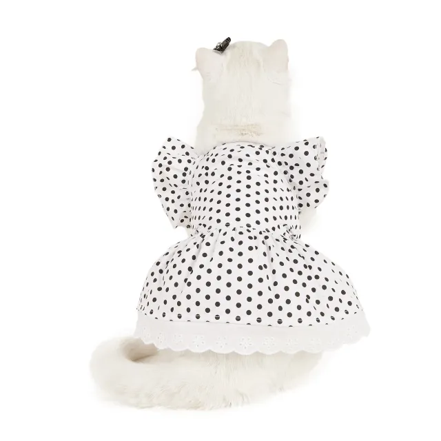 Black And White Polka Dot Dress Dog Princess Cute Skirt D Black And White Polka Dot - Shop at LoveMi