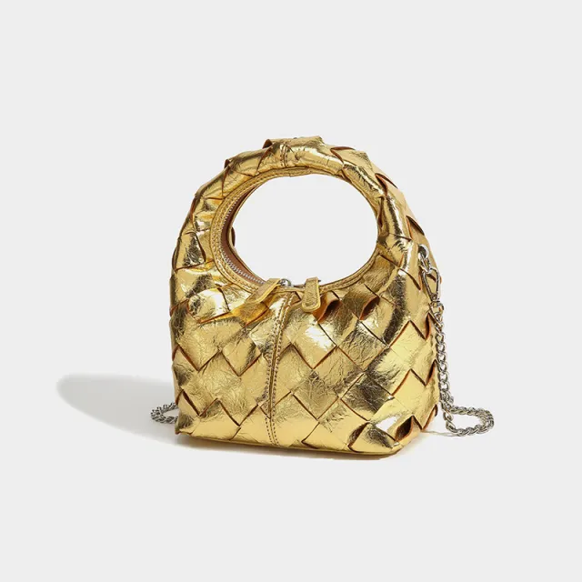 Special interest Design Hand woven Handbag With High Sense Gold - Shop at LoveMi