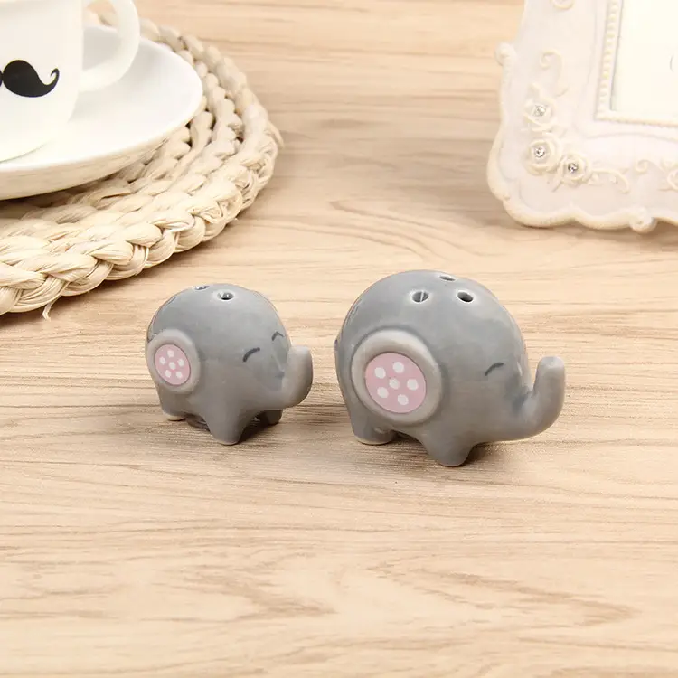 Ceramic Seasoning Jar Cartoon Cute Baby Elephant Seasoning Bottle