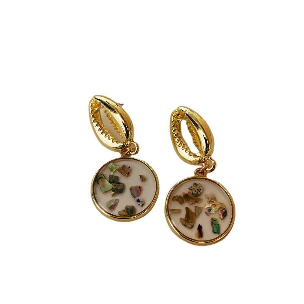 Geometric Transparent Shell Earrings