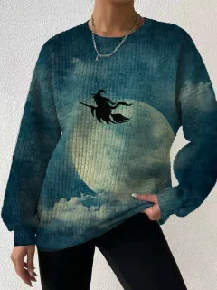 Women's Round Neck Sweater 3D Digital Printing - Zzy2023080218-S - View 1
