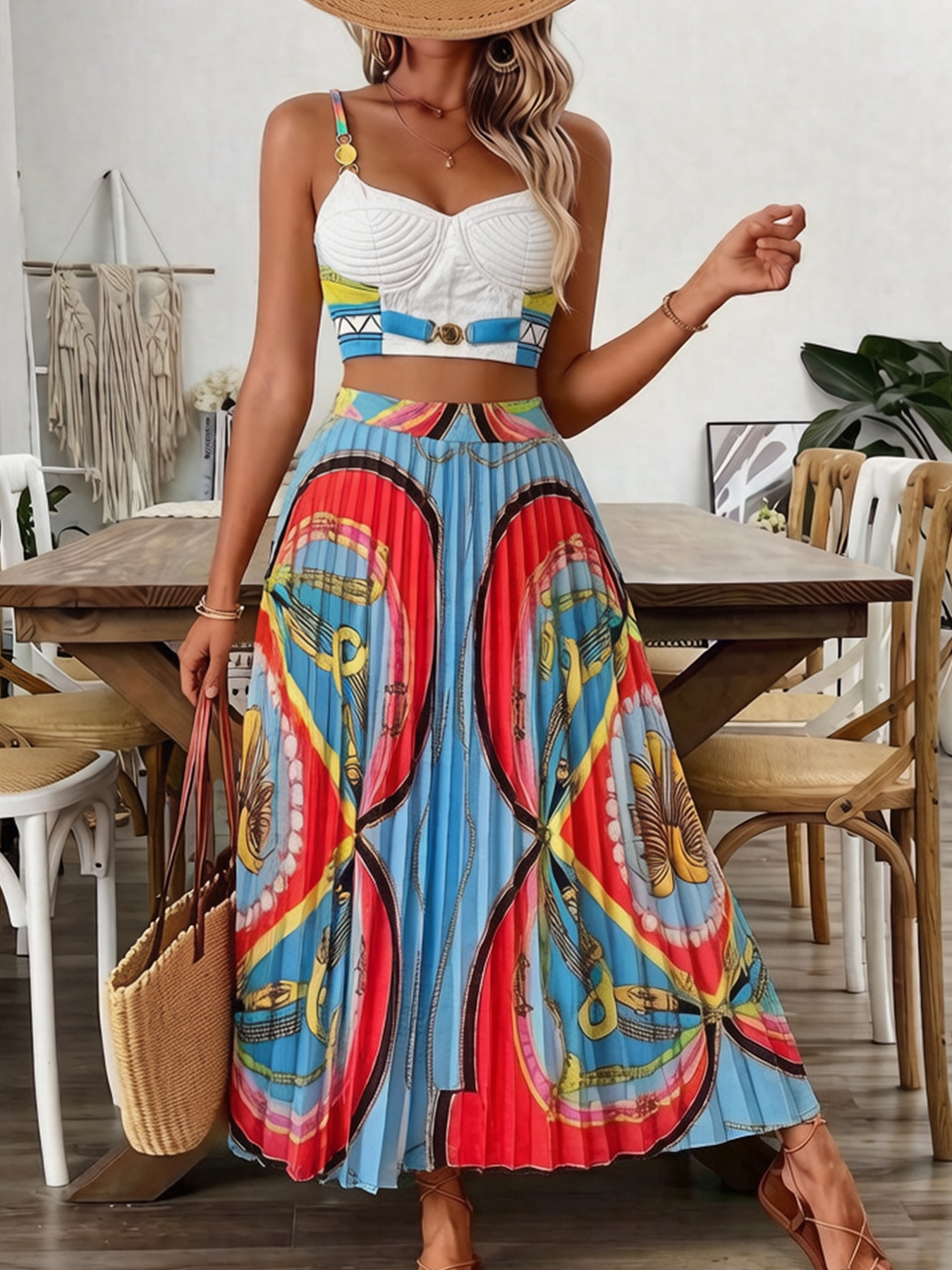 Flowing Beach Vacation Dress Set