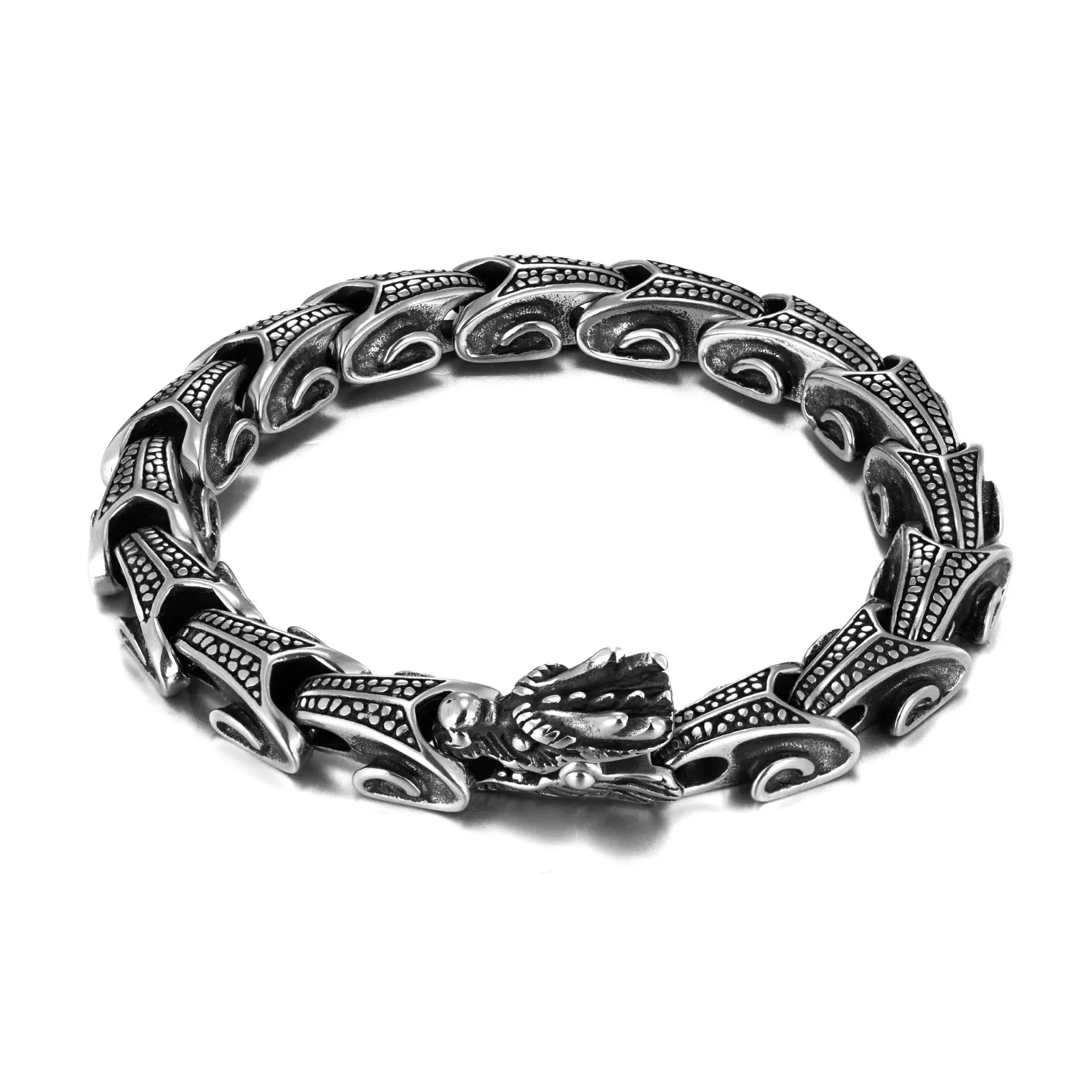 Personalized Men's Stainless Steel Dragon Bracelet