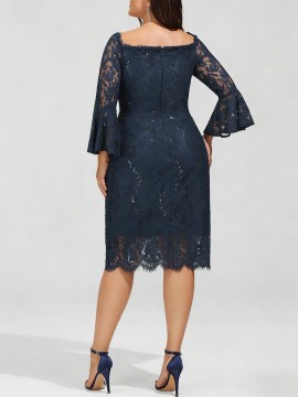 Women's Figure-flattering Heavily Embroidered Dress