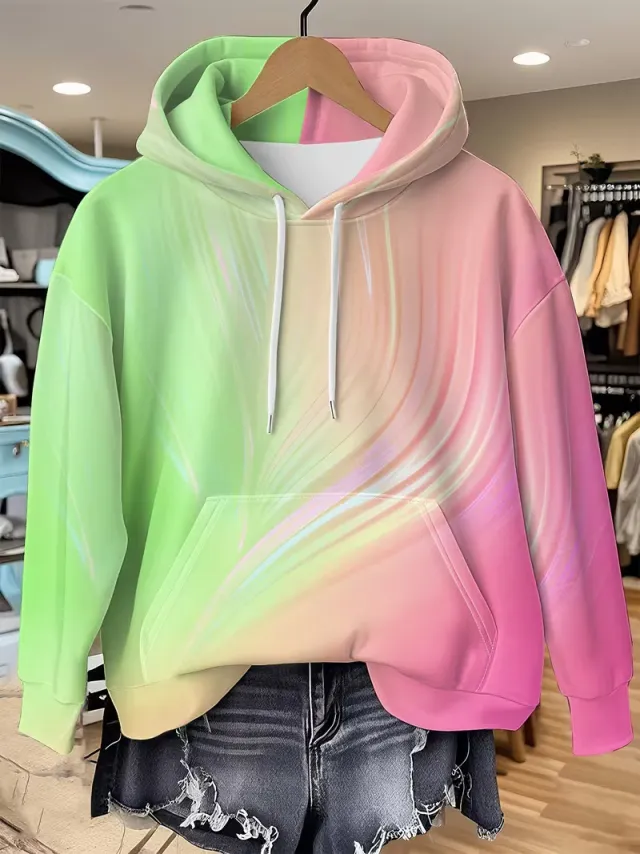 Tie dye Gradient Print Women's Hoodie Nslmwy0128 L - Shop at LoveMi
