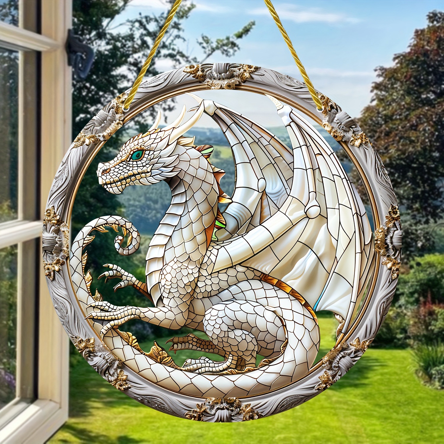 Title 1, Acrylic Dragon Japanese Catcher Glass Window Tr...